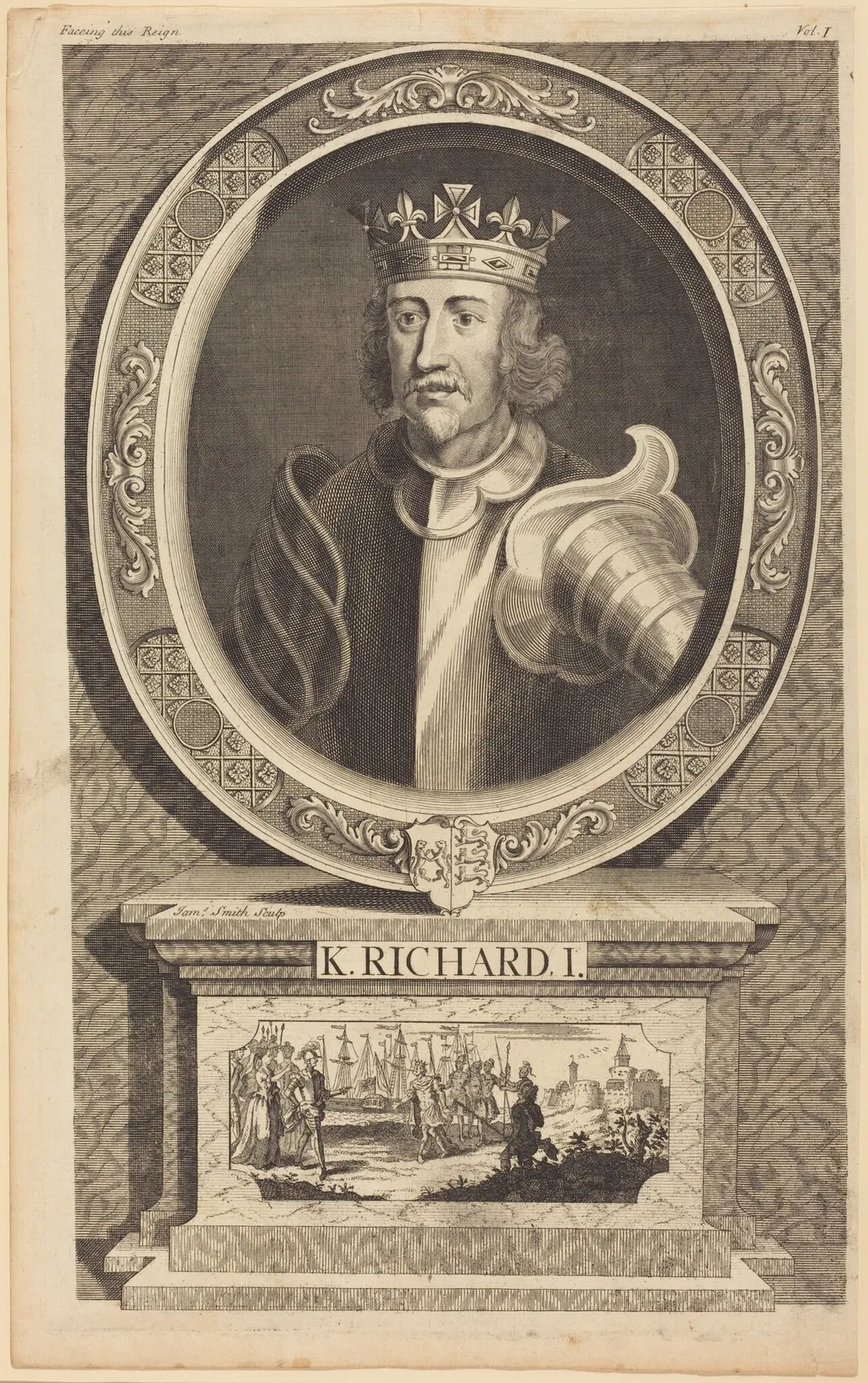 King Richard I, by James Smith, ink, 1733