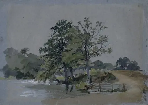 Trees by a River, by James Stark