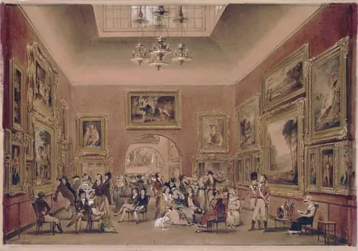 The Interior of the British Institution, by James Stephanoff