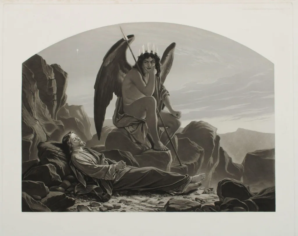 Satan watching the Sleep of Christ in the Wilderness of Temptation, by James the elder Faed, 31