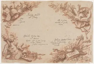 Design for a ceiling possibly at Thornhill House, Dorset