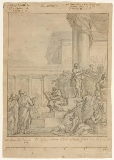 Study for King Josiah Rending his Garments, by James Thornhill