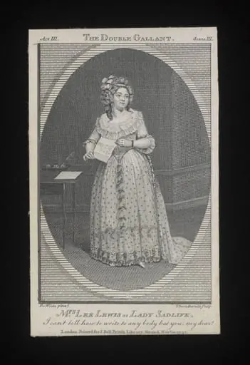 Mrs Lee Lewis as Lady Sadlife, by James Thornthwaite