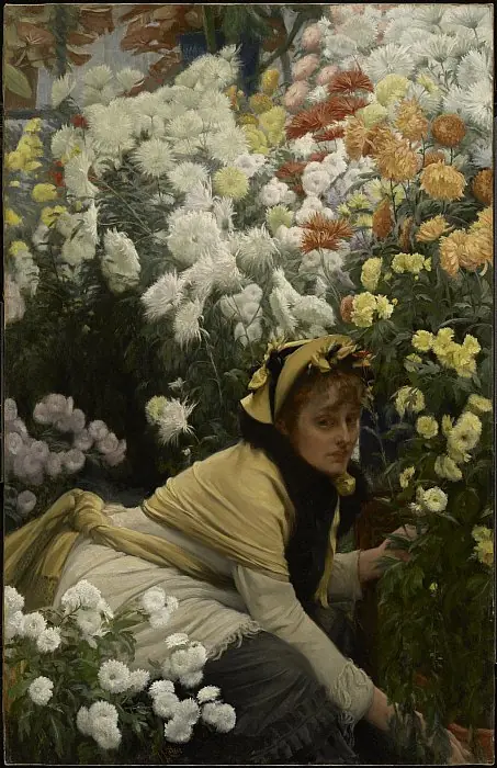 Chrysanthemums, by James Tissot