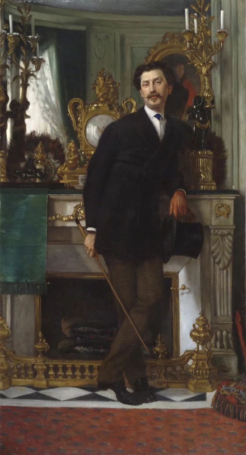 Portrait of Eugène Coppens de Fontenay, by James Tissot, oil, 1867