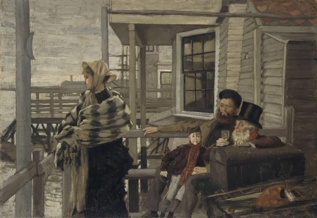 The Three Crows Inn, Gravesend, by James Tissot