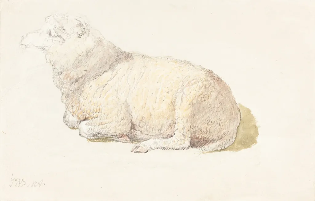 A Sheep Resting, by James Ward, graphite, 1805