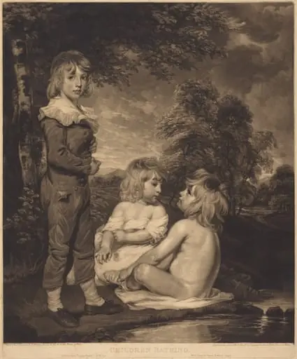Children Bathing (The Hoppner Children), by James Ward