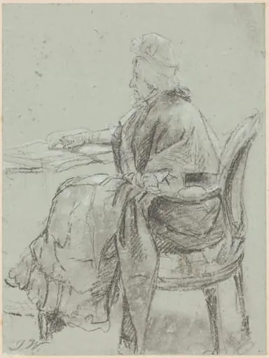 Study of an Elderly Woman for "Disobedience Discovered", by James Ward