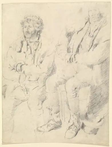 Two Studies of a Seated Man, by James Ward