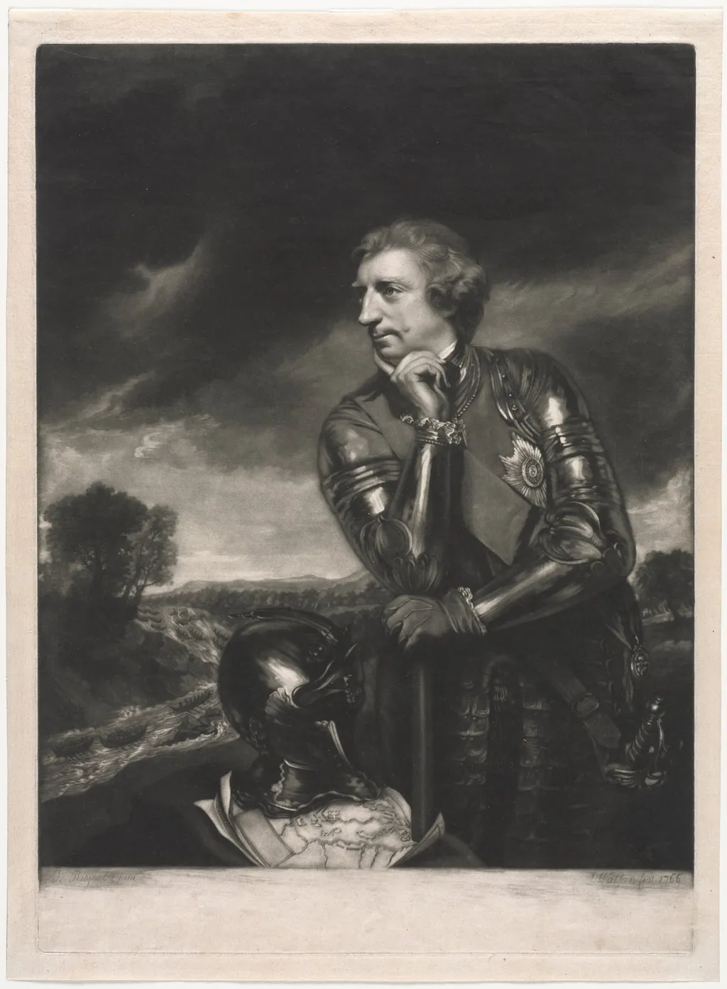 Sir Jeffrey Amherst, by James Watson, 1766
