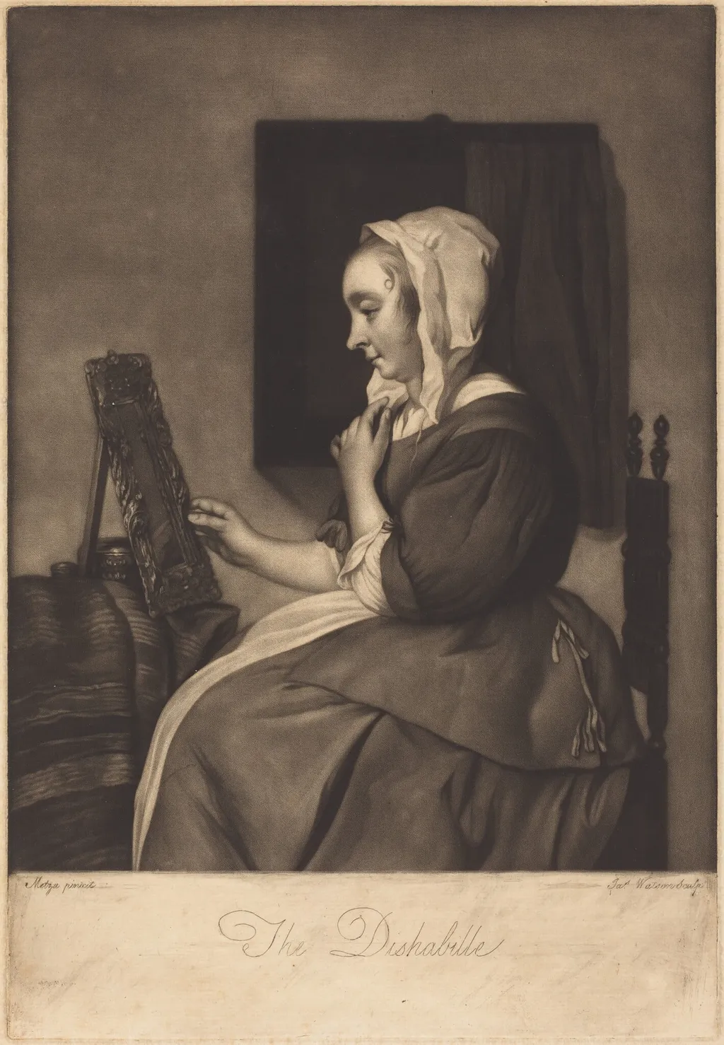 The Deshabille, by James Watson, ink, 1776