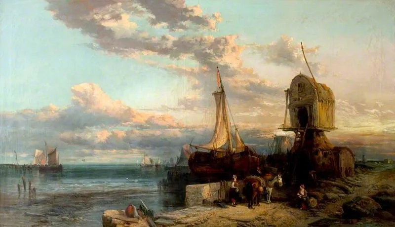 Coast Scene, by James Webb, oil, 1863