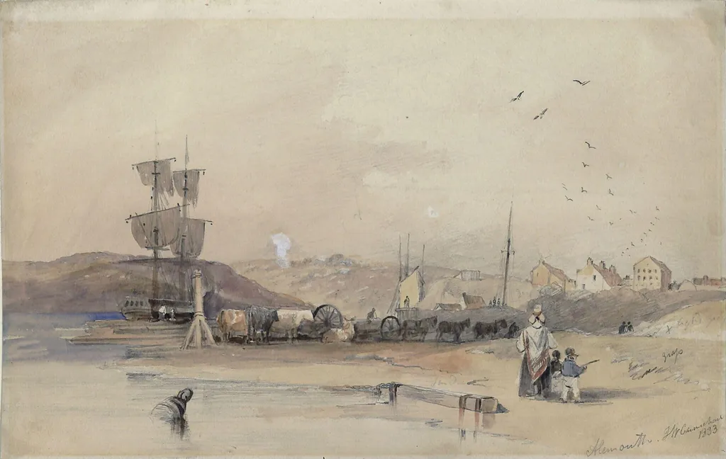 Alnmouth, Northumberland, by James Wilson Carmichael, watercolor, 1833