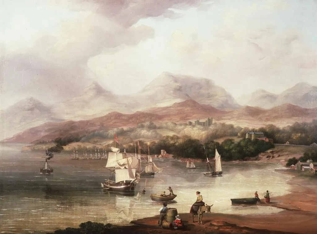 Penrhyn Castle, by James Wilson Carmichael, oil, 1851
