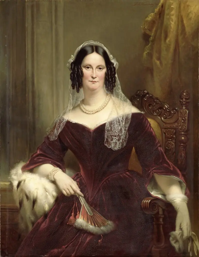 Portrait of Dieuwke Fontein, second Wife of Adriaan van der Hoop, by Jan Adam Kruseman