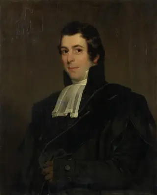 Portrait of Gijsbertus Johannes Rooyens, Professor of Theology and Church History in Amsterdam, by Jan Adam Kruseman, 1828