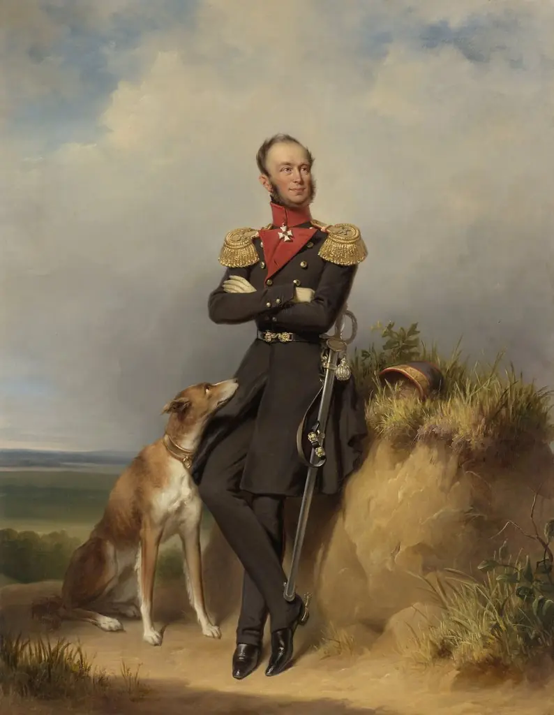 Portrait of William II, King of the Netherlands, by Jan Adam Kruseman