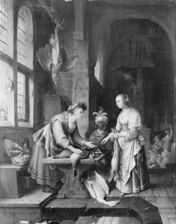 Woman Selling Poultry, by Jan Adriaensz. van Staveren