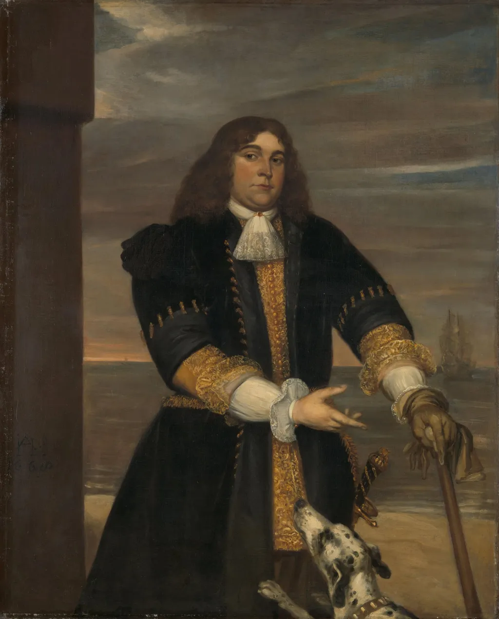Jan van Gelder (1647-73), Naval Captain, Stepson of Michiel Adriaensz de Ruyter, by Jan Andrea Lievens, unspecified, 1668