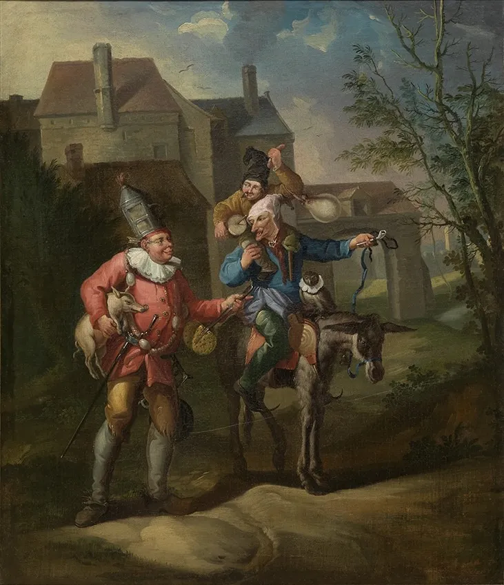 Carnavalsgasten, by Jan Anton Garemyn, oil, 1712