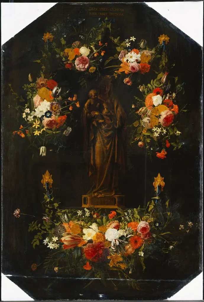 Statue of Mary in a Garland, by Jan Anton van der Baren