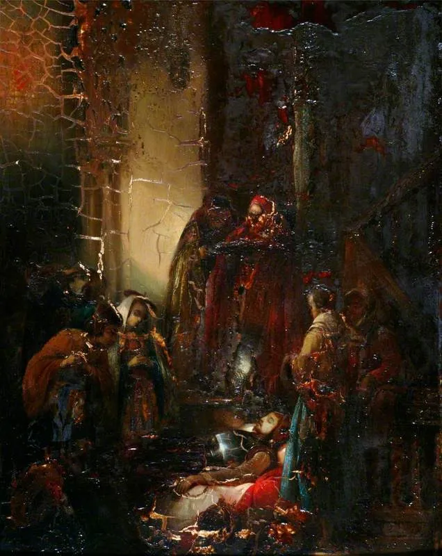 The Knight's Funeral, by Jan August Hendrik Leys, unspecified, 1852