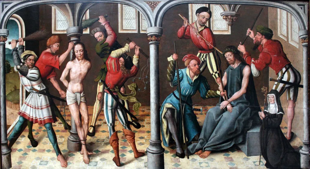 Die Geißelung und Dornenkrönung Christi, by Jan Baegert, paint, 1527