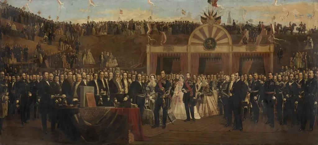 First Bricklaying of the Kattendijkdok in Antwerp, by Jan Baptist Huysmans