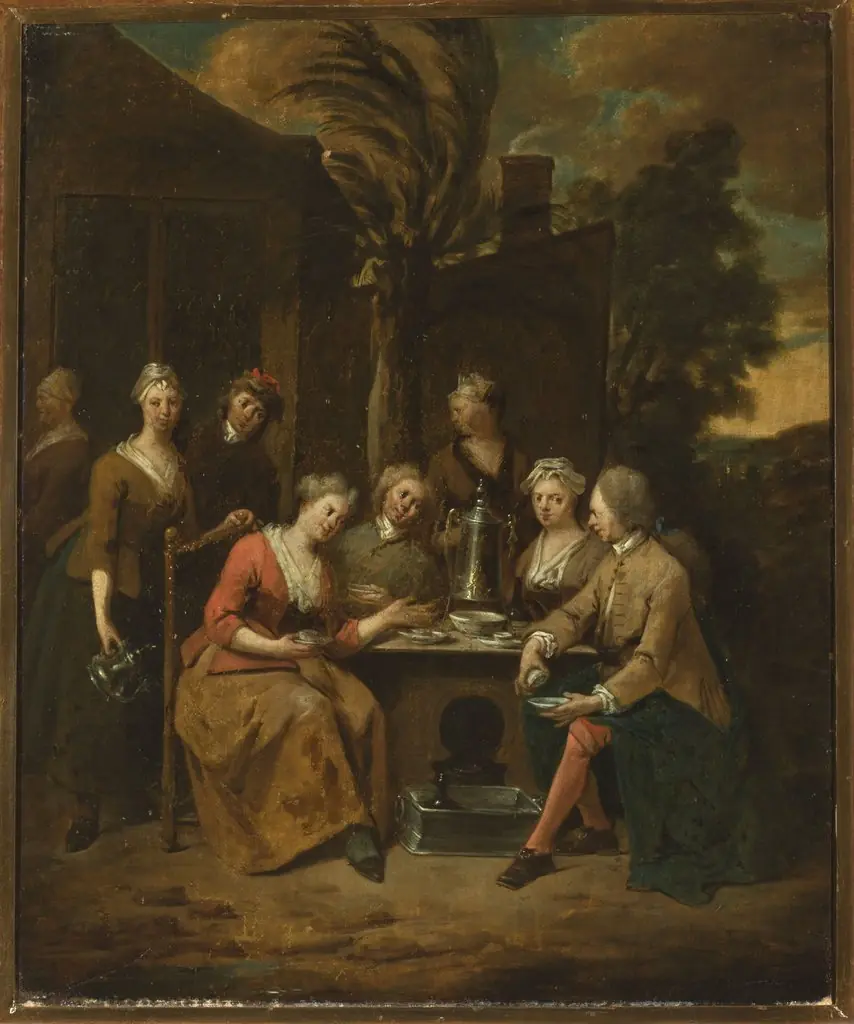 Company at the table, by Jan Baptist Lambrechts