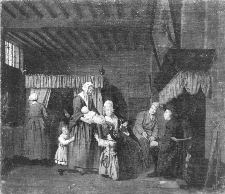 Das Neugeborene, by Jan Baptist Lambrechts, unspecified, 1705