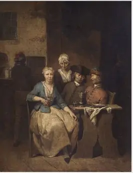 Interior with Five Figures, by Jan Baptist Lambrechts