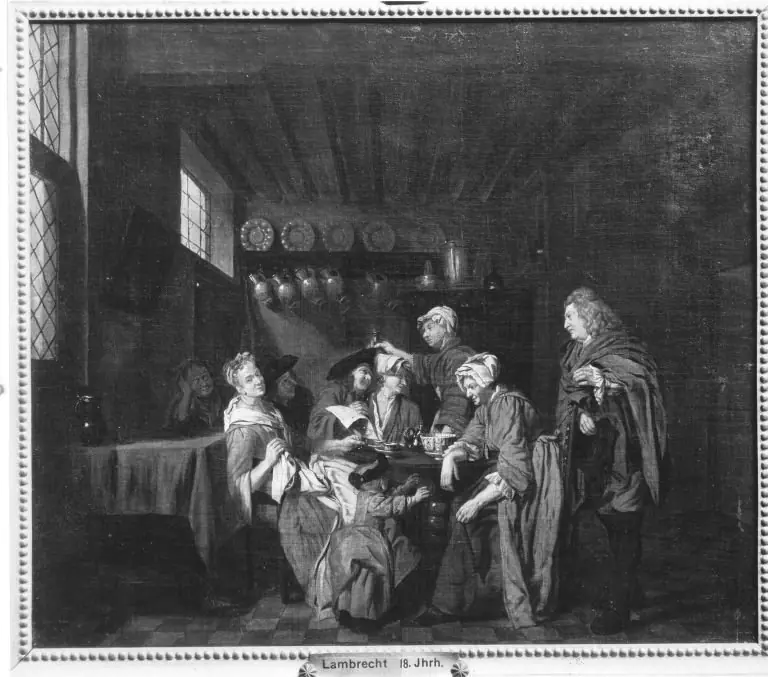 Teegesellschaft, by Jan Baptist Lambrechts