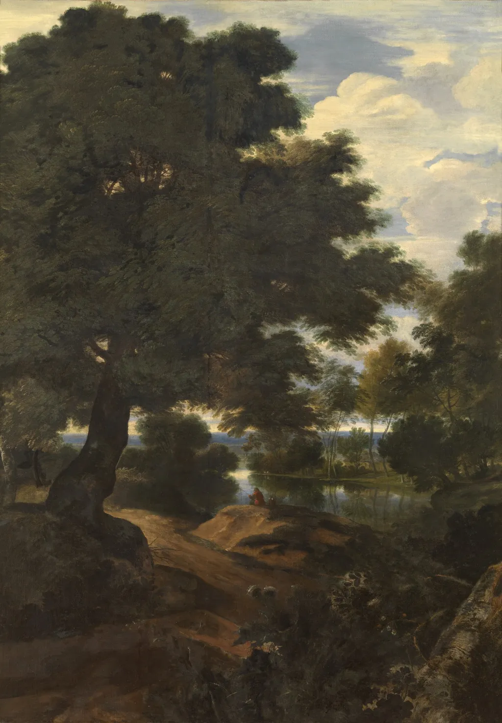 Landscape, by Jan Baptist Martin Wans, oil, 1666