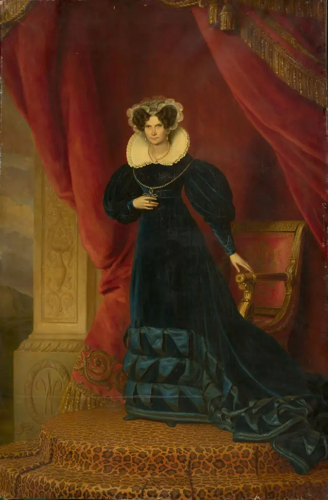 Portrait of Luise Wilhelmine of Prussia, queen of the Netherlands, wife of William I, by Jan Baptist van der Hulst