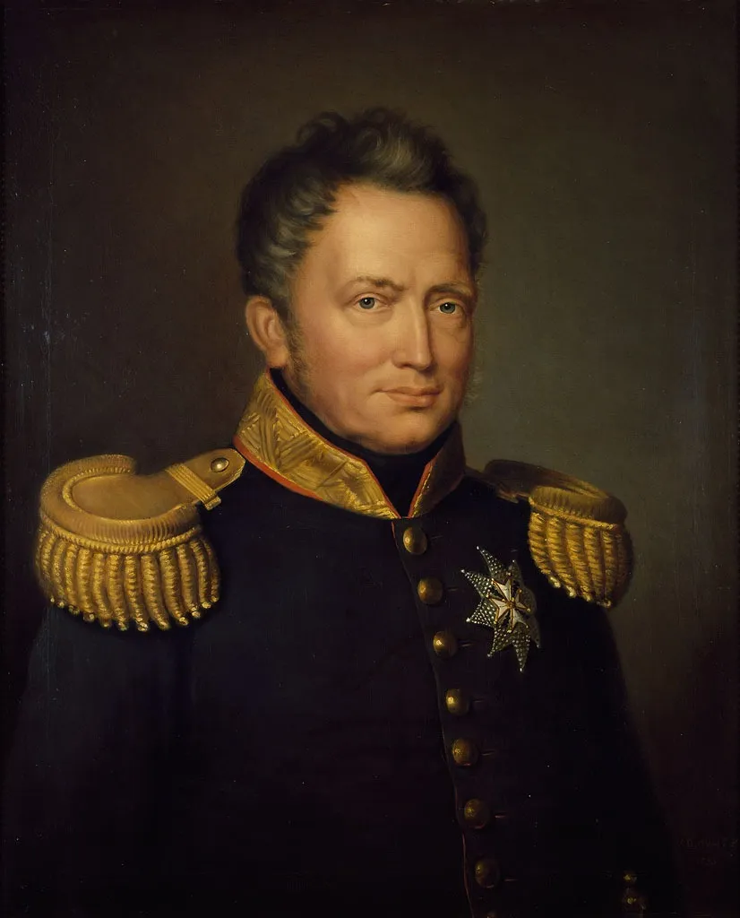 Portrait of Willem I (1772-1843). King of the Nederlands, by Jan Baptist van der Hulst, oil, 1833