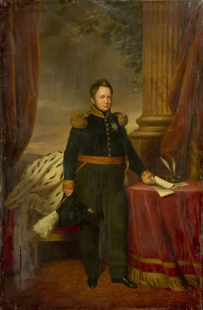 Portrait of William I, king of Netherlands, by Jan Baptist van der Hulst