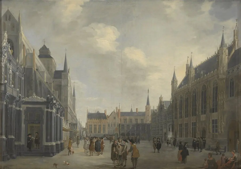 The Burg in Bruges, by Jan Baptist van Meunincxhove, 1672