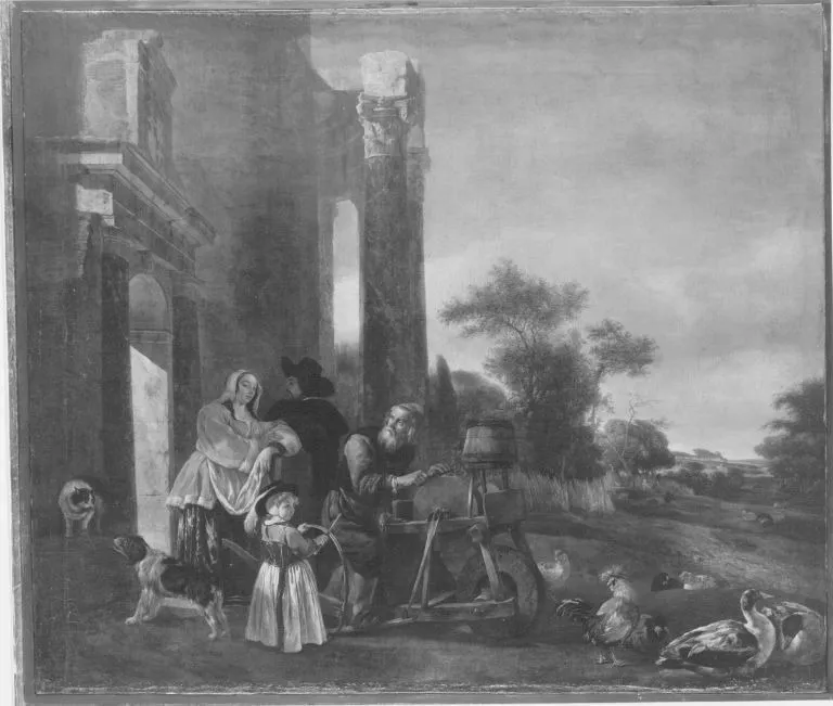 Der Scherenschleifer, by Jan Baptist Weenix, unspecified, 1641