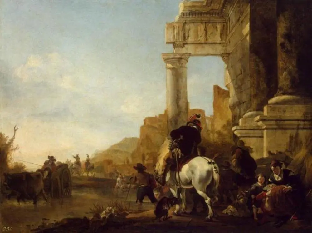 River Crossing, by Jan Baptist Weenix