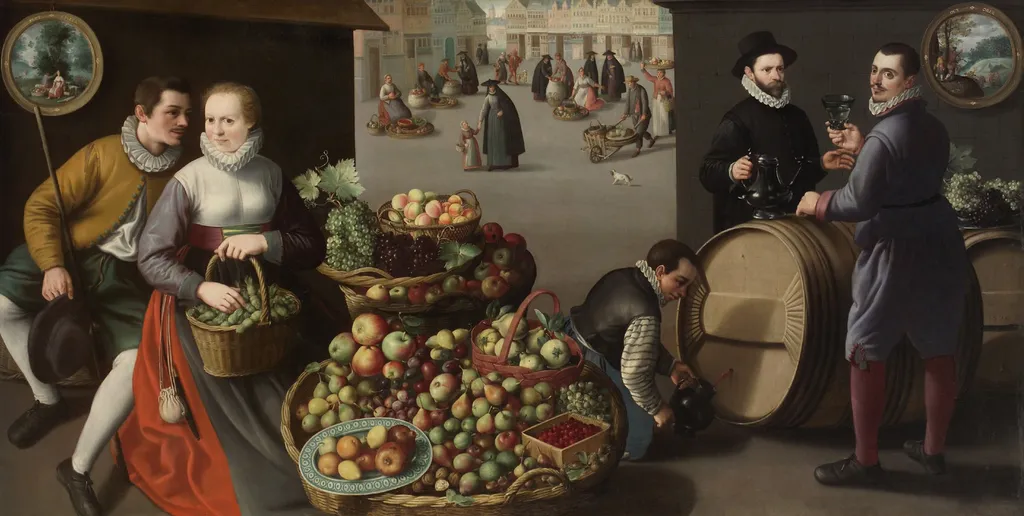 Obstmarkt (September-Oktober), by Jan Baptiste le Saive II, unspecified, 1596