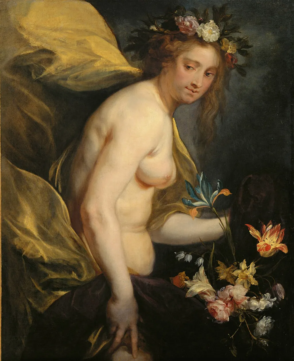 Flora (Allegory of Spring), by Jan Boeckhorst, color, 1630
