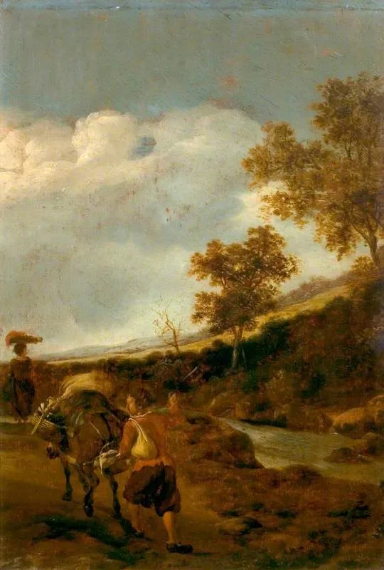 A Peasant Driving a Laden Mule, by Jan Both, oil, 1646