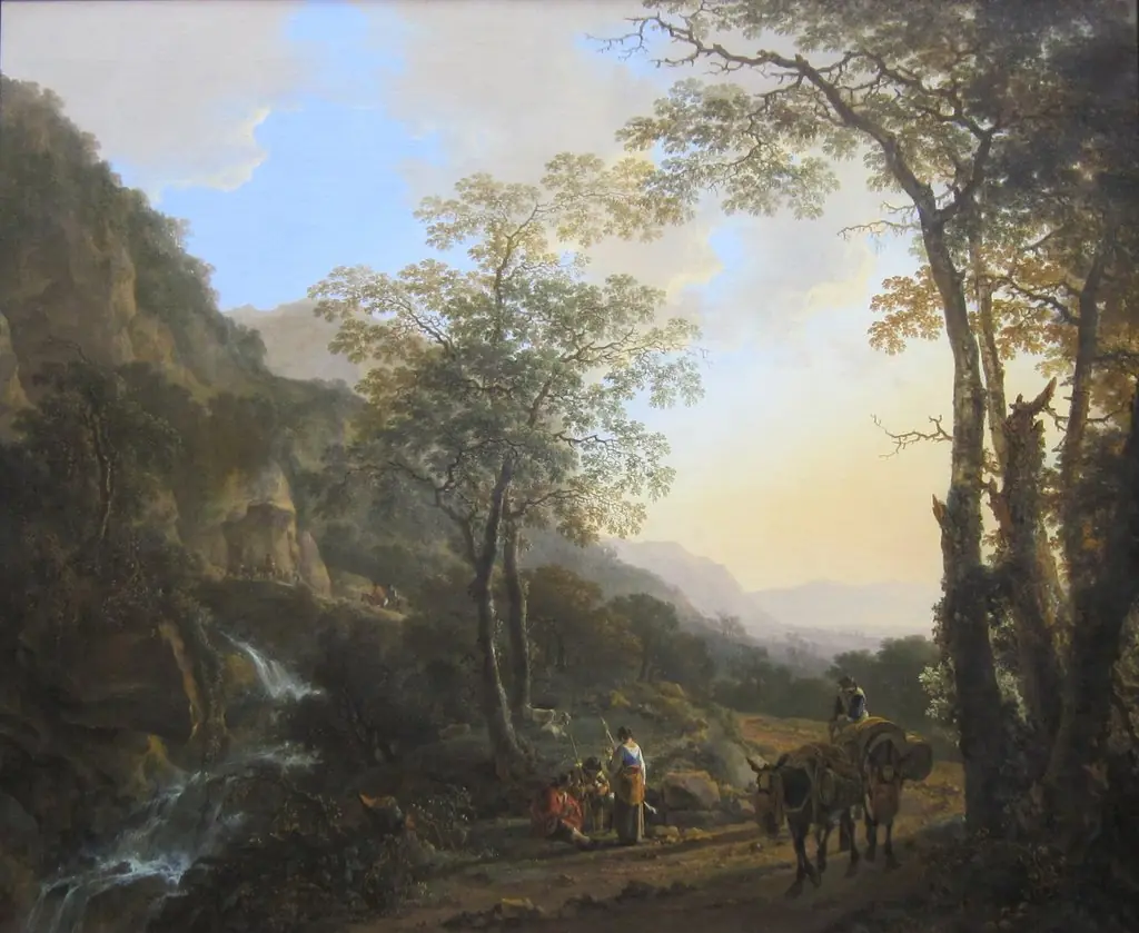 An Italianate Landscape with Travelers on a Path, by Jan Both