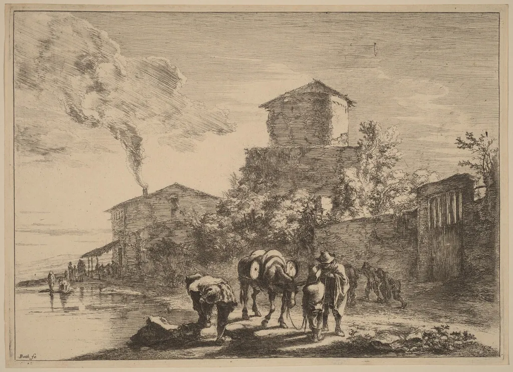 The Hinny Drover, via Appia, by Jan Both, ink