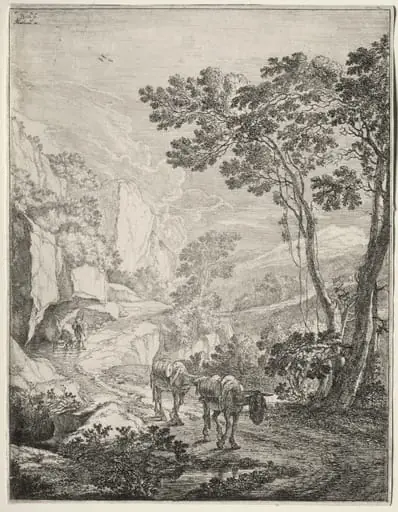 The Two Mules. Rocca Aquatico near Ancona, by Jan Both
