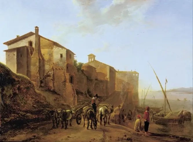 View of the Ripa Grande in Rome