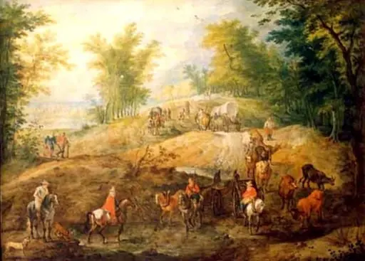 Drum la marginea pădurii, by Jan Brueghel I