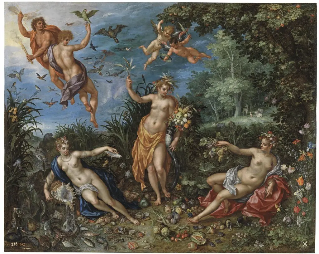 Allegory of Abundance and the Four Elements, by Jan Brueghel, the elder