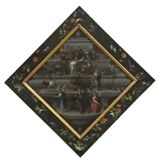 Blazon of the Chambers of Rethoric "De Violieren, by Jan Brueghel, the elder